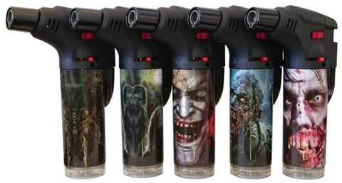 00139-ZB — CASE OF 15 ZOMBIE SLANT TORCH LIGHTERS