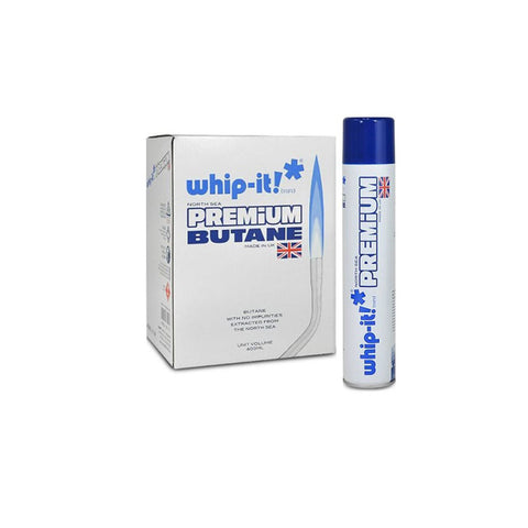 Whip-it! 400ml Premium Refined Butane Fuel Zero Impurities (1 Box) 12 Cans