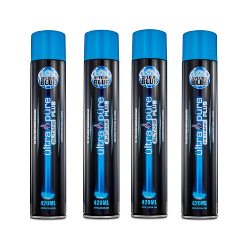 Ultra Pure Plus Butane 420ml 99.995 Pure Butane Refined Lighter Fuel Refill (Pack of 4)
