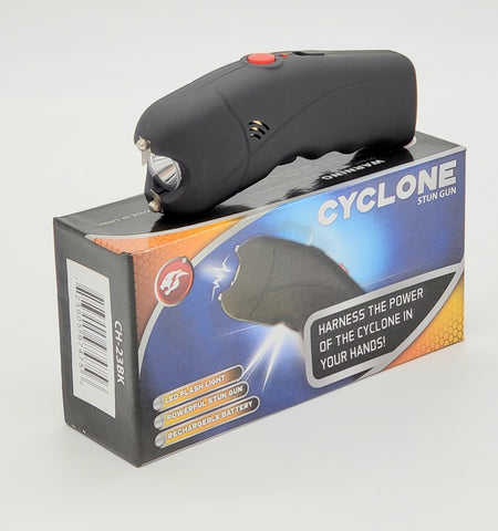 Stun Gun with LED Light ! Black & Pink Cyclone 2.5 Million Volt Rechargeable