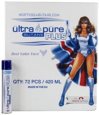 Ultra Pure Plus Butane 420ml 99.995 Pure Butane Torch Refined Lighter Fuel (1 Box) 12 Cans