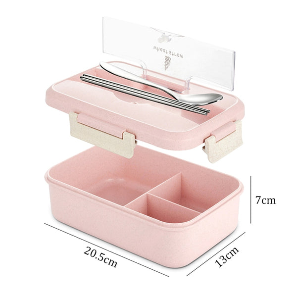 Microwave Lunch Box Wheat Straw Dinnerware Food Storage Container Children Kids School Office Portable Bento Box Dropshipping