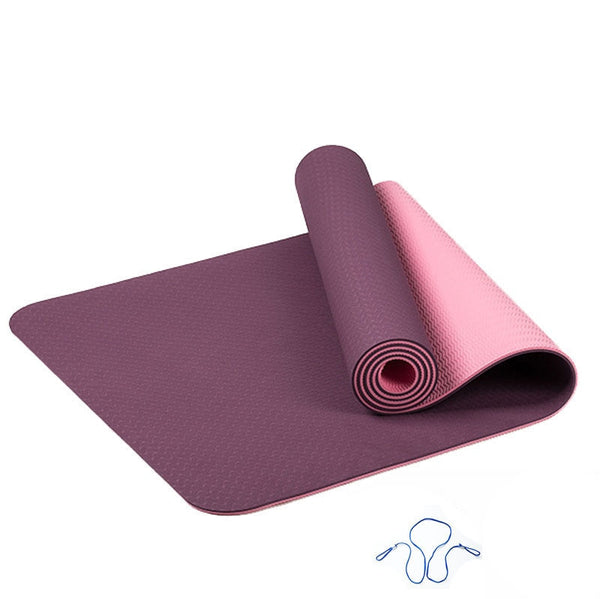 ITSTYLE 6MM TPE Yoga Mat Anti Slip Sports Fitness Exercise Pilates Gym Colchonete For Beginners 183*61*0.6cm