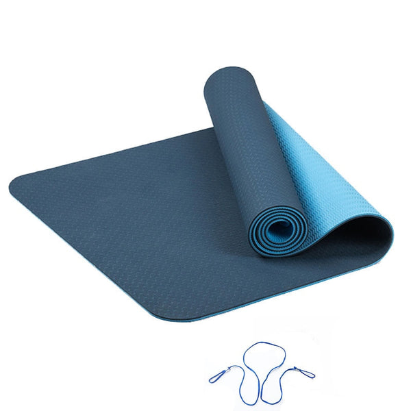 ITSTYLE 6MM TPE Yoga Mat Anti Slip Sports Fitness Exercise Pilates Gym Colchonete For Beginners 183*61*0.6cm