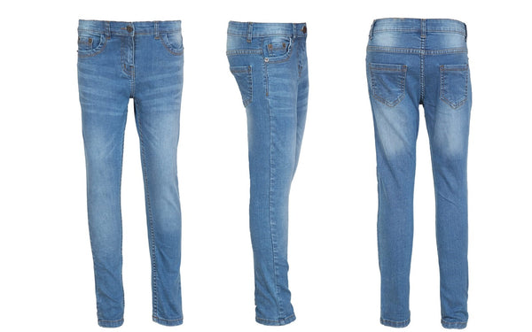 A H Blue Kids Boys & Girls Skinny Jeans Fashion Stretchy Fit Trouser Pants