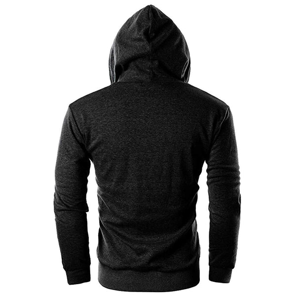 Solid sweatshirt Mens Casual Slim Fit Long Sleeve Zipper Hoodie With Pocket Outwear Blouse sudadera hombre hip hop hoodie