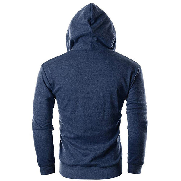 Solid sweatshirt Mens Casual Slim Fit Long Sleeve Zipper Hoodie With Pocket Outwear Blouse sudadera hombre hip hop hoodie