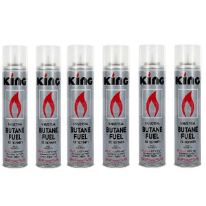 King Butane Refined Torch Lighter Fuel (Pack of 6)